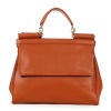 Simple design ladies leather bag brief case fahsion handbag