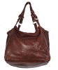 Simple genuine leather handbag 9663