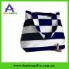 Simple plain strip waterproof gift beach bag