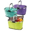 Single handle aluminum folding cooler picnic basket with colorful