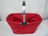 Single handle foldable shopping basket