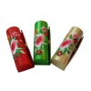 Single lipstick packaging embroidery flower lisptick case with mirror