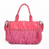 Skulls Fashion Real Genuine Leather Tote Shoulder Bag Fringe Hobo Handbag [DG025]