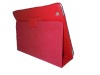 Sleep function stand  red leather case for ipad2