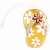 Slipper shape custom pvc rubber luggage tag