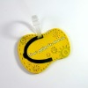 Slipper shape soft rubber luggage tag for gift