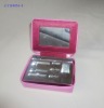 Small Lovely Pink PVC Cosmetic Bag with Mirror