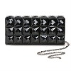 Small black evening bag brightly with beads