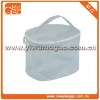 Small plain gray ziplock travel toiletry mesh cosmetic case
