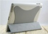 Smart cover PC wrapping leather case for Ipad2