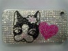 Smart lovely cat shaped crystal phone case