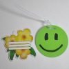 Smile hard plastic pvc luggage tag for promotion gift