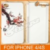 Smooth Back Plum flower case for iphone 4 4s LF-0613