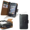 Smooth and high-end PU leather case for Iphone 4