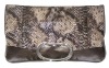 Snake PU clutch bag