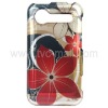 Snap-on Comely Flora Pattern Hard Plastic Cover for HTC Incredible S / 2