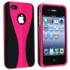 Snap-on Rubber Coated Case for Apple iPhone 4 4S