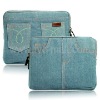 Soft Blue Jeans Style Zipper Case for iPad/ iPad 2