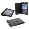 Soft Lichee Skin Leather Case with Built-in Holder For iPad 2