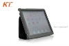 Soft Lichee Skin Leather case with Built-in holder for iPad 2