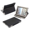 Soft Surface Slim Leather Skin Case with Built-in Stand & Magnetic Fastener Design for iPad 2
