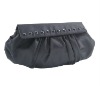 Soft feeling women jewelled satin evening bag