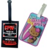 Soft pvc luggage tag with embossed or printed logos