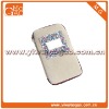 Soild colour zipper small white polyester clutch purse cosmetic bag