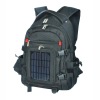Solar backpack for charging mobile phone