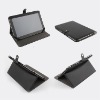 Solid Black Leather Case for Samsung/Ipad, Foldable Stand Leather Case