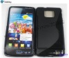 Solid Black. S line curve design Gel Case for Samsung Galaxy S2 I9100. S Design Case for Galaxy S2.