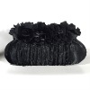 Solid Ruffle Clutch Bag Silk Women Evening Bag