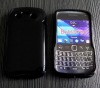 Solid black TPU gel rubberized case for BLACKBERRY BOLD 9790 accessory cover