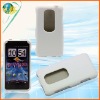 Solid white rubberized hard case for HTC EVO 3D
