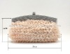 Sparkling Crystal +Satin Evening Hard Clutch Bag 063