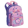 Special purple and pink girl school backpack with lunch bag