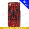 Spider Electroplating Hard Cover 3D Case for iPhone 4 - Red