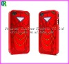 Spired design silicone for iphone 4g woven case