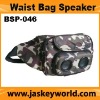 Sport waist bag speaker for man, polyester waist bag speaker, bag with speaker