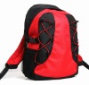 Sports backpack with front decoration