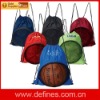 Sports drawstring bag for basketball