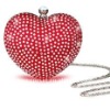 Spring promotion! heart shape crystal bag evening bag 063