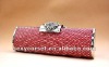 Spring red crystal hard clutch evening bag/clutch bag 063