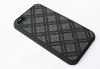 Square Check Hard Cover phone for iPhone 4(Gray)