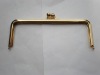 Square clutch purse frame with kiss lock