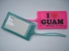 Square shape rubber luggage tag for 2012 promotion