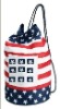 Stars & Stripes barrel/round drawstring bag