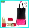 Stock Reusable Collapsible Foldable Rolling Luggage Portable Wheeled Shopping Bag