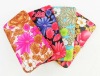 Stocklots,2012 hot sale fashion flower printing style wallet leather