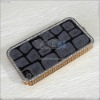 Stone Skin / Plating Brown Hard Case for iPhone 4   P-iPHN4GHCEX260